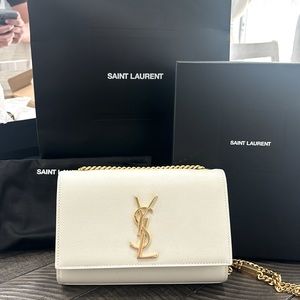 SAINT LAURENT
Kate small embossed-leather shoulder bag